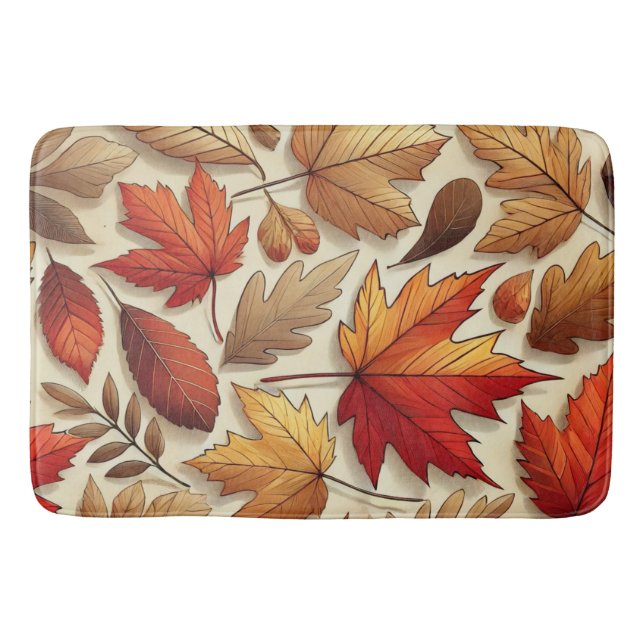 Tapis De Bain feuilles d'automne classiques (Devant)