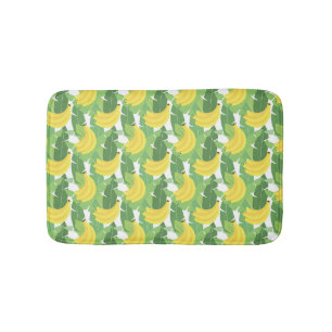 Tapis De Bain Feuilles De Banane Et Motif De Fruits