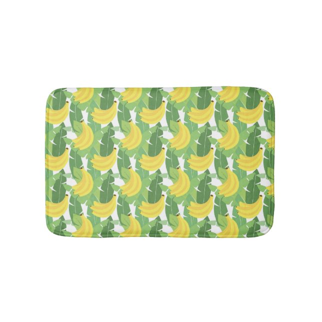 Tapis De Bain Feuilles De Banane Et Motif De Fruits (Devant)