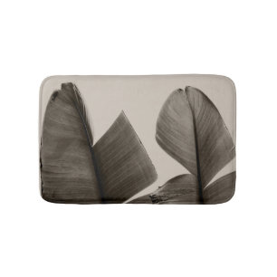 Tapis De Bain Feuilles de bananier en sépia