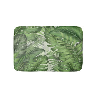 Tapis De Bain Feuilles de jungle tropicale : arrière - plans flo