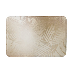 Tapis De Bain Feuilles de palmier tropical botanique Golden Shin