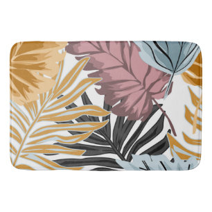 Tapis De Bain Feuilles de palmiers, tropical, botanique, jungle,