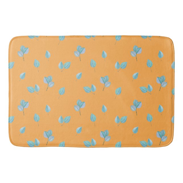 Tapis De Bain Feuilles d'eucalyptus à la mode sur marigold  (Devant)