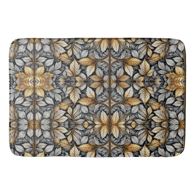 Tapis De Bain Feuilles d'Or Botanique Sherpa (Devant)