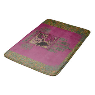 Tapis De Bain feuilles en dentelle vintage et fleurs