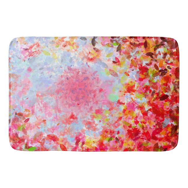 Tapis De Bain - Feuilles et ciel Abstraits de l'automne (Devant)