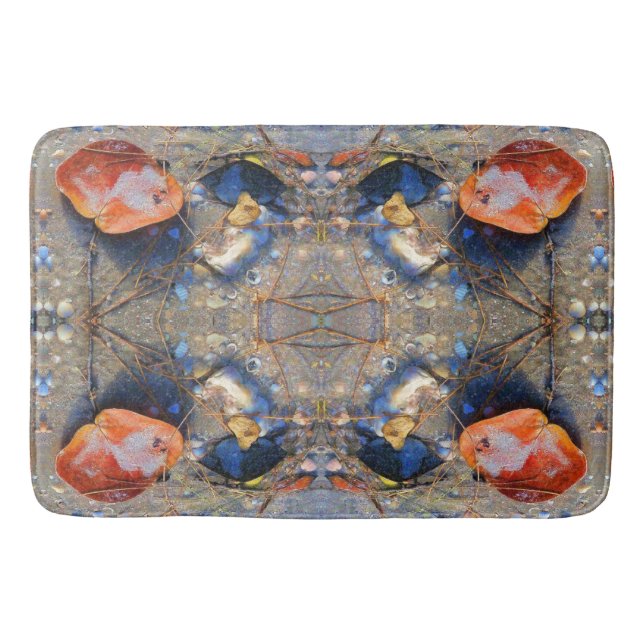 Tapis De Bain Feuilles et coquilles de mer Motif II (Devant)