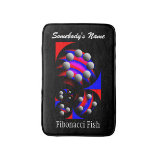 Tapis De Bain Fibonacci 'Fish Black' par Kenneth Yoncich