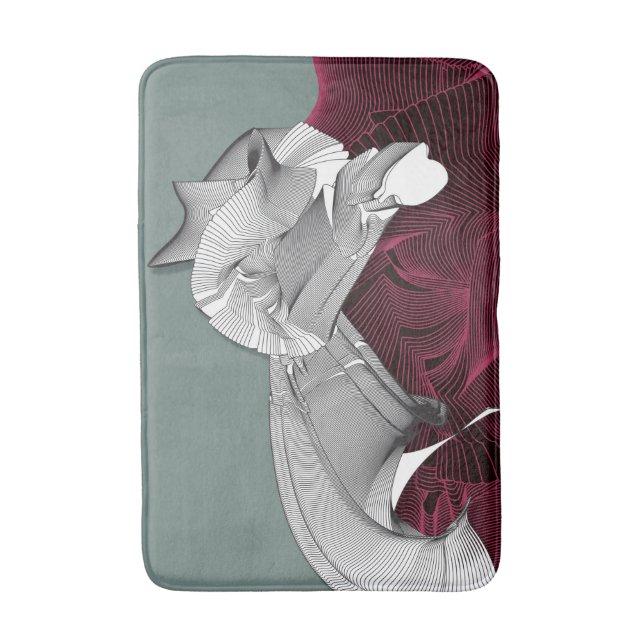 Tapis De Bain Figure Art numérique (Devant (Vertical))