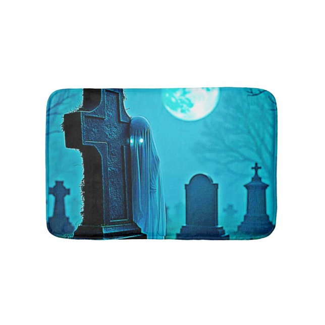 Tapis De Bain Figure Ghoost dans un modèle de cimetière (Devant)