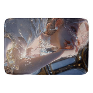 Tapis De Bain Fille de fantasy sombre / Esthétique