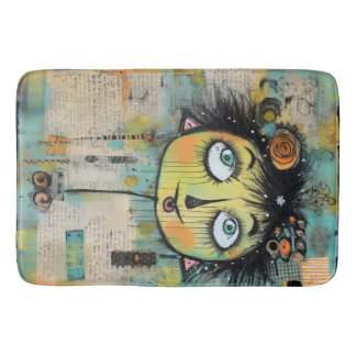 Tapis De Bain Fille de l'art du collage 11