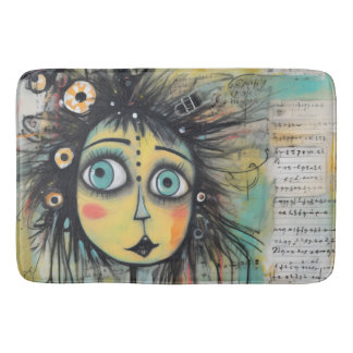 Tapis De Bain Fille de l'art du collage 12