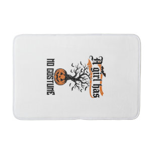 Tapis De Bain Fille d'Halloween sans costume Citrouille vintage_