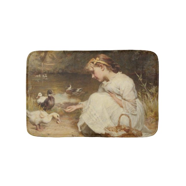 Tapis De Bain Fille nourricière canards (par Frederick Morgan) (Devant)