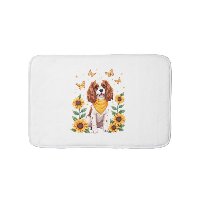 Tapis De Bain Filles Femmes Maman Cavalier King Charles Spaniel  (Devant)