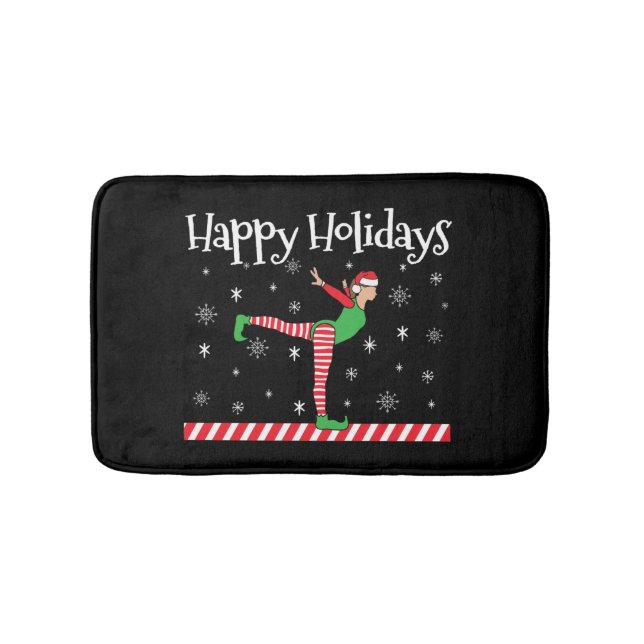 Tapis De Bain Filles Gymnastique Elfe de Noël (Devant)