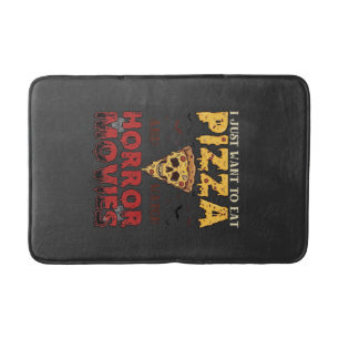 Tapis De Bain Films d'horreur Pizza Halloween Crâne Chauves-sour