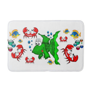 Tapis De Bain Fish Crab Beach House Salle de bain Mat