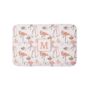 Tapis De Bain Flamant rose Corail rose Motif