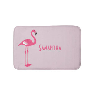 Tapis De Bain Flamant rose rose lunatique Cuisine de bain person