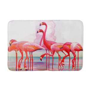 Tapis De Bain Flamants roses roses par Francis Lee Jacques