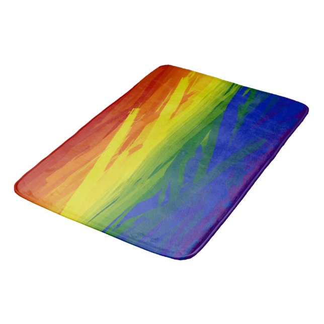 Tapis De Bain Flames arc-en-ciel (Angle)