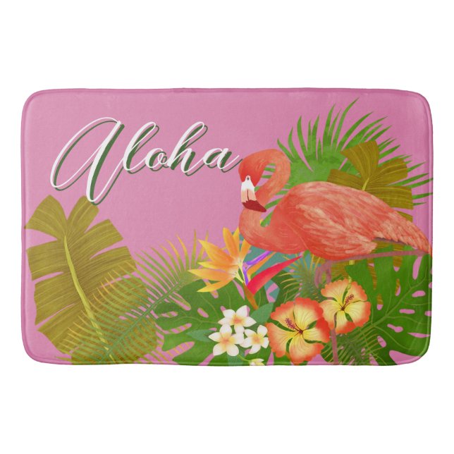 Tapis De Bain Flamingo Aloha  (Devant)