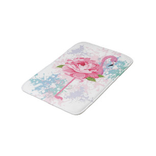 Tapis De Bain Flamingo peint à la main