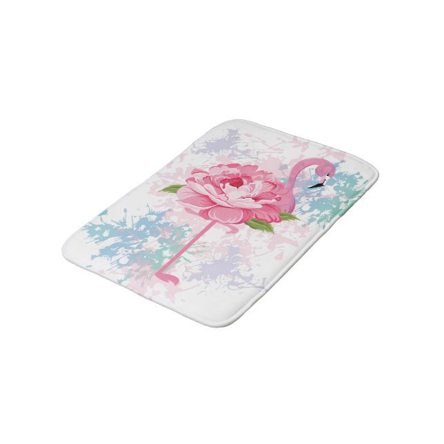 Tapis De Bain Flamingo peint à la main (Angle)