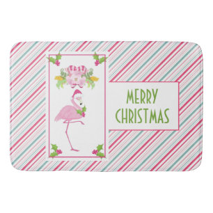 Tapis De Bain Flamingo Rose Noël Tropical