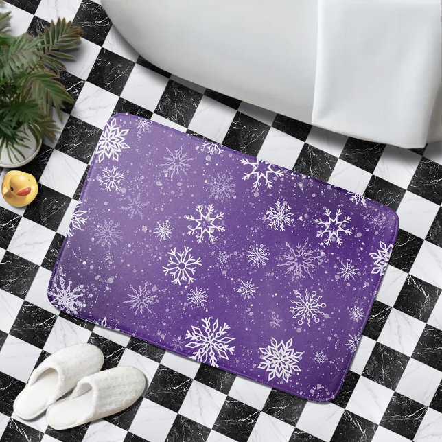 Tapis De Bain Flèche blanche Améthyste violet (Créateur téléchargé)