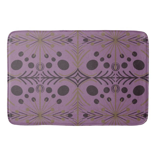 Tapis De Bain Flèche géométrique Boho Motif violet (Devant)