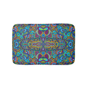 Tapis De Bain Flèches Abstraites rétro colorées