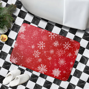 Tapis De Bain Flèches blanches Ruby Red