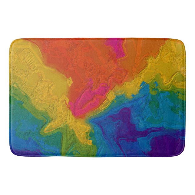 Tapis De Bain Flèches déclinantes à l'arc-en-ciel (Devant)