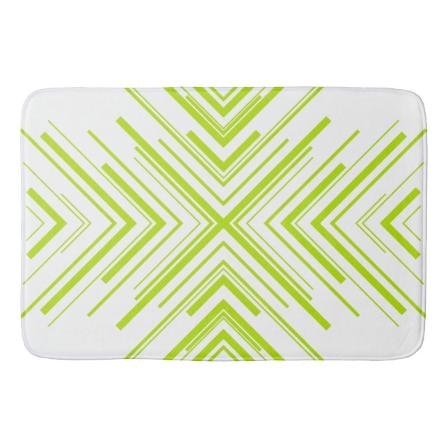 Tapis De Bain Flèches en vert et blanc (Devant)