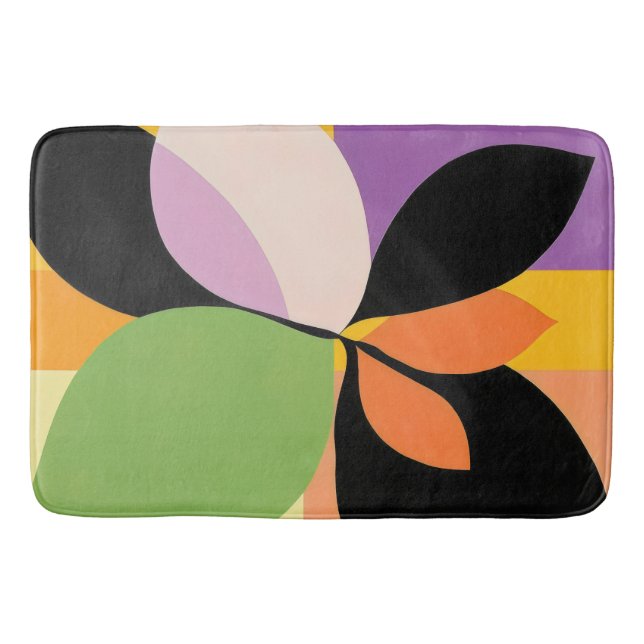 Tapis De Bain Fleur Abstrait 1 (Devant)