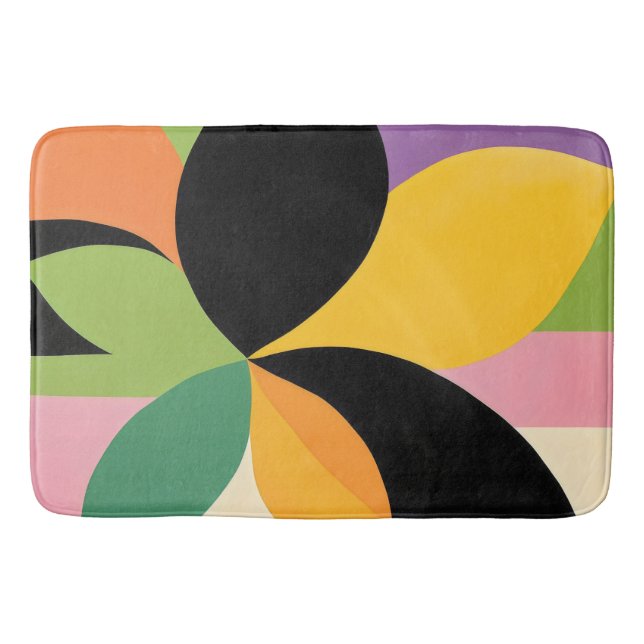 Tapis De Bain Fleur Abstrait 5 (Devant)