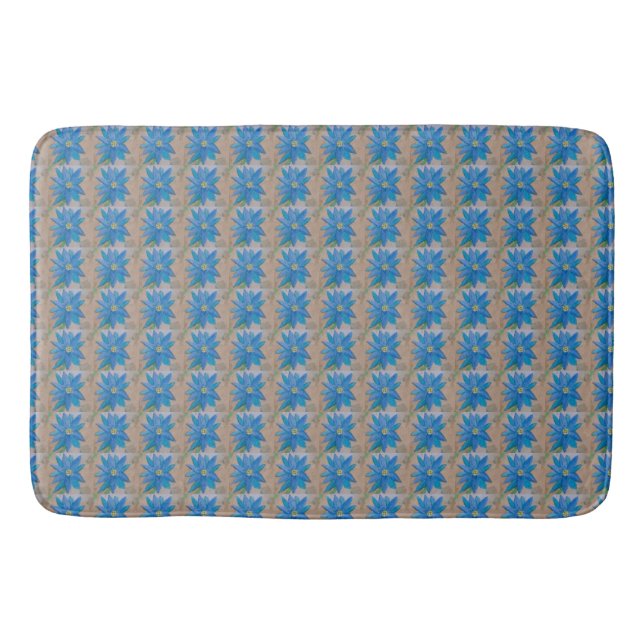 Tapis De Bain Fleur bleue (Devant)