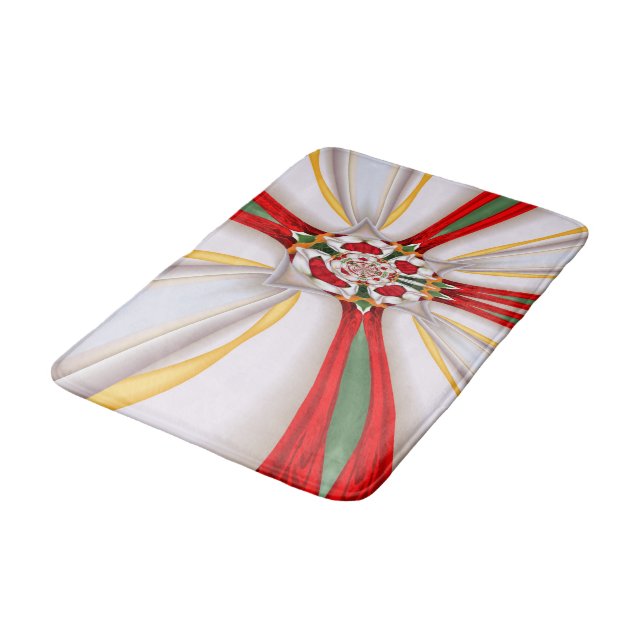 Tapis De Bain Fleur coloré (Angle)