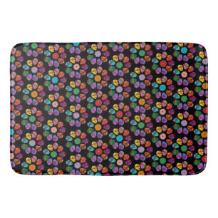 Tapis De Bain Fleur crâne de sucre