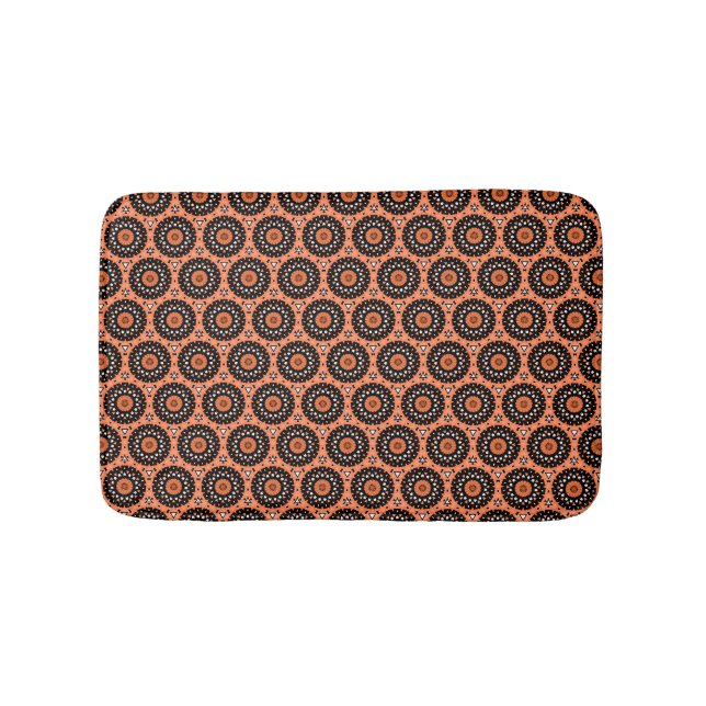 Tapis De Bain Fleur d'Automne Orange (Devant)