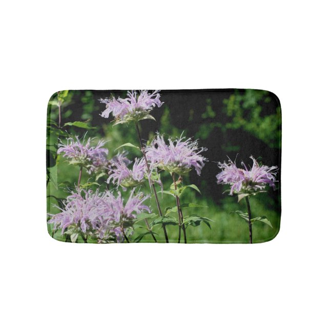 Tapis De Bain Fleur de baume d'abeille violet sauvage (Devant)