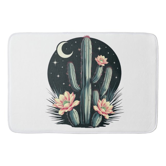 Tapis De Bain Fleur de cactus nocturne (Devant)