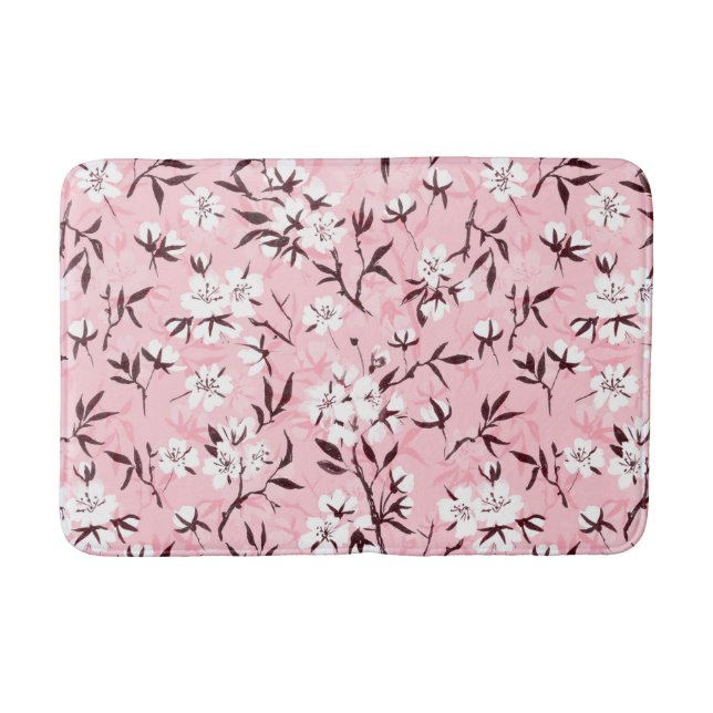 Tapis De Bain Fleur de cerisier blanc (Devant)