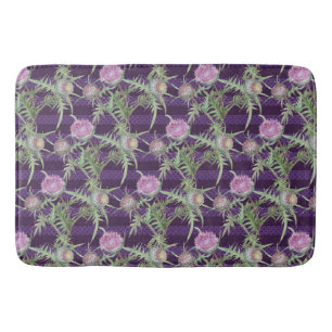 Tapis De Bain Fleur de chardon violet