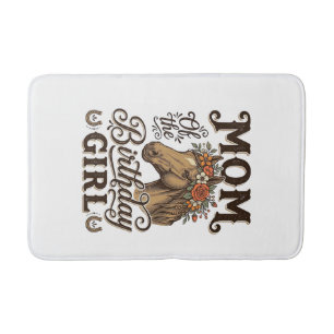 Tapis De Bain Fleur de cheval de style occidental vintage pour l