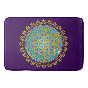 Tapis De Bain Fleur de DES Lebens de la vie/Blume - boutonnez V